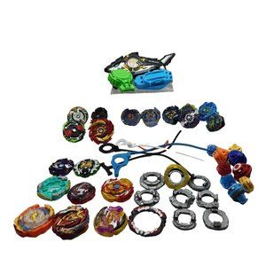 Huge Lot of BeyBlades And An Arena Launchers Takara Tomy Hasbro Shark